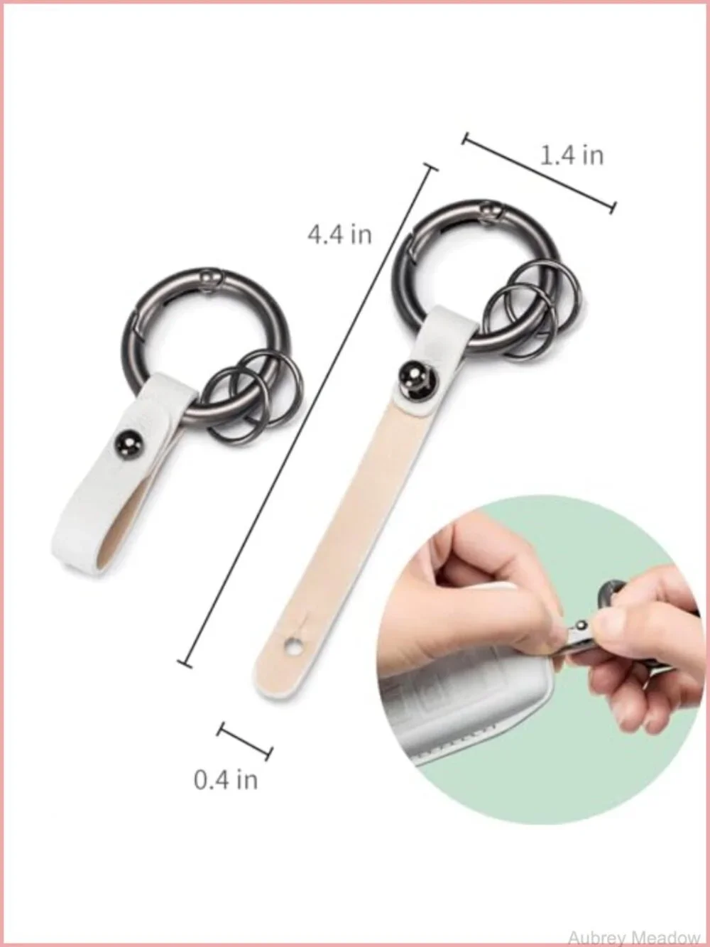 Genuine Leather Key Fob Cover with Keychain for Chevy Models